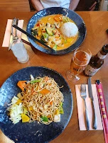 Vegetarian Noodles and Thai Curry